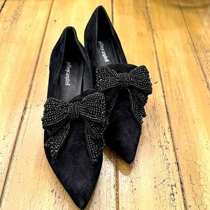 Jeffrey Campbell Valencia JH Black Rhinestone Suede Pumps